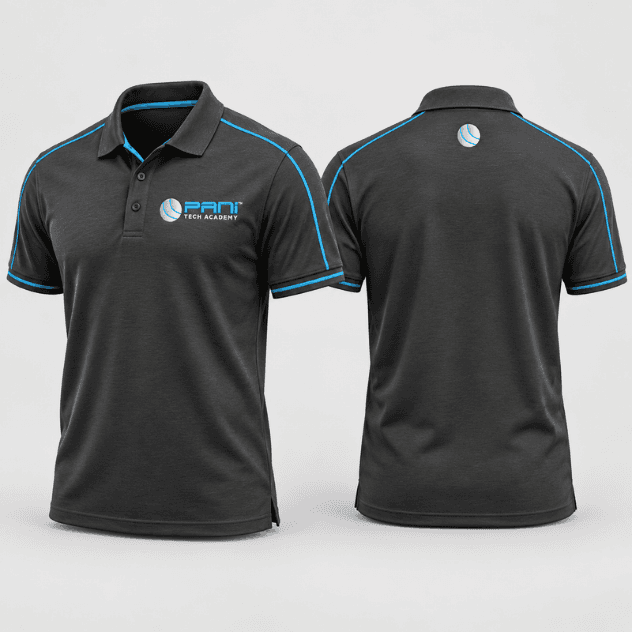 PaniTech Academy Signature Charcoal Polo