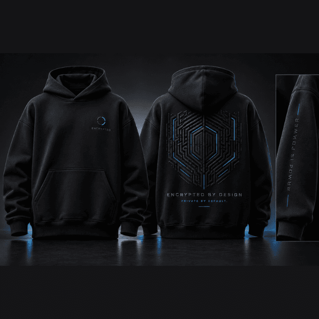 "Encrypted by Design" Luxury Tech Hoodie