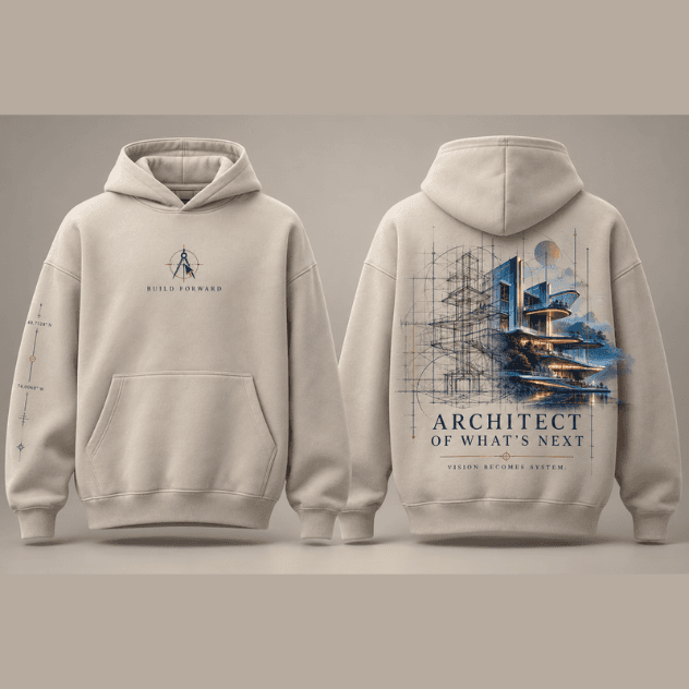 "Architect of What's Next" Blueprint Hoodie